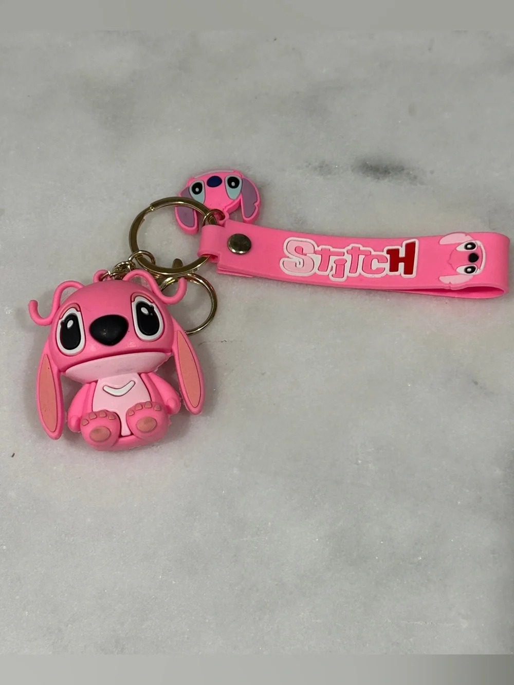 Stitch Kids Keychain Strap - Pink and Blue Cute Character Set pick your style